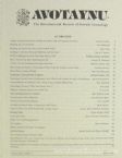 Avotaynu: The International Review Of Jewish Genealogy - Vol XXII No. 4 Winter 2006